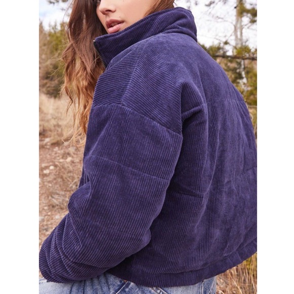 kendall & kylie corduroy puffer jacket